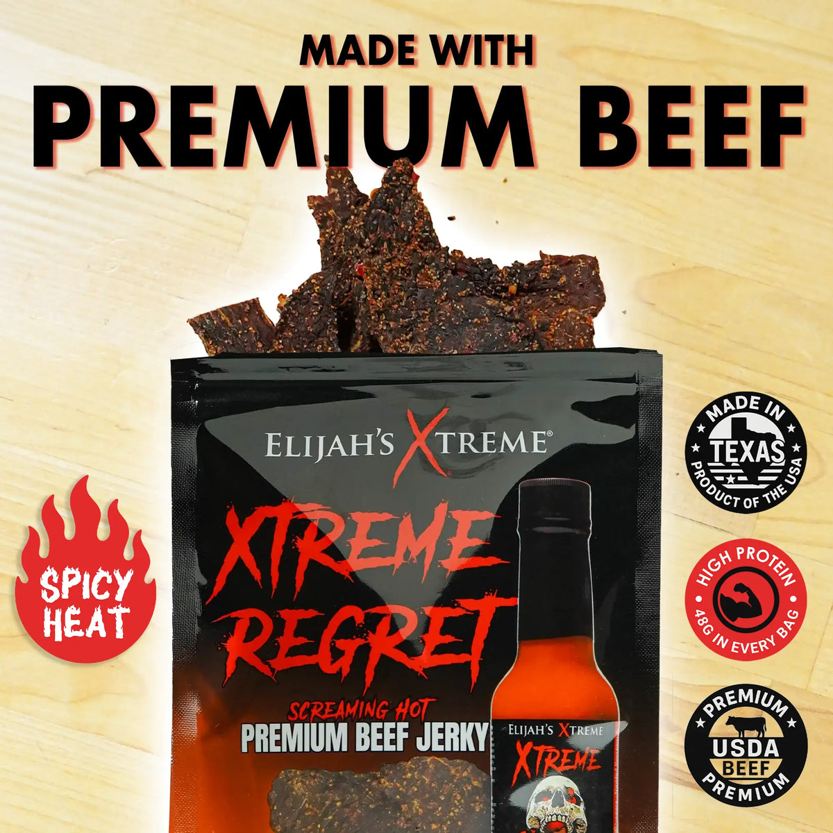 Xtreme Regret Spicy Beef Jerky – Consulate X, view 2 of 5