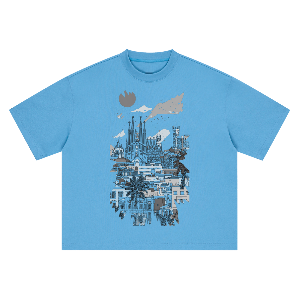 Barcelona Skyline Heavyweight Tee – Consulate X, view 15 of 16