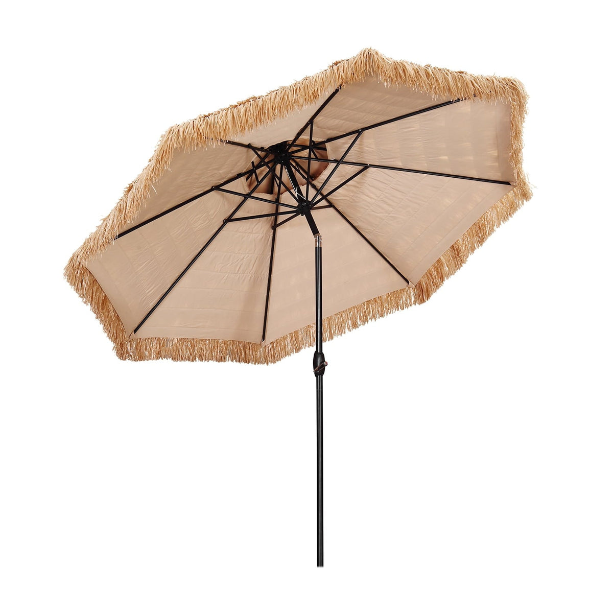 Ainfox 9ft Double Tiers Thatched Tiki Umbrella for Outdoor, Pool, Patio, Beach, Brown – Consulate X, view 7 of 7