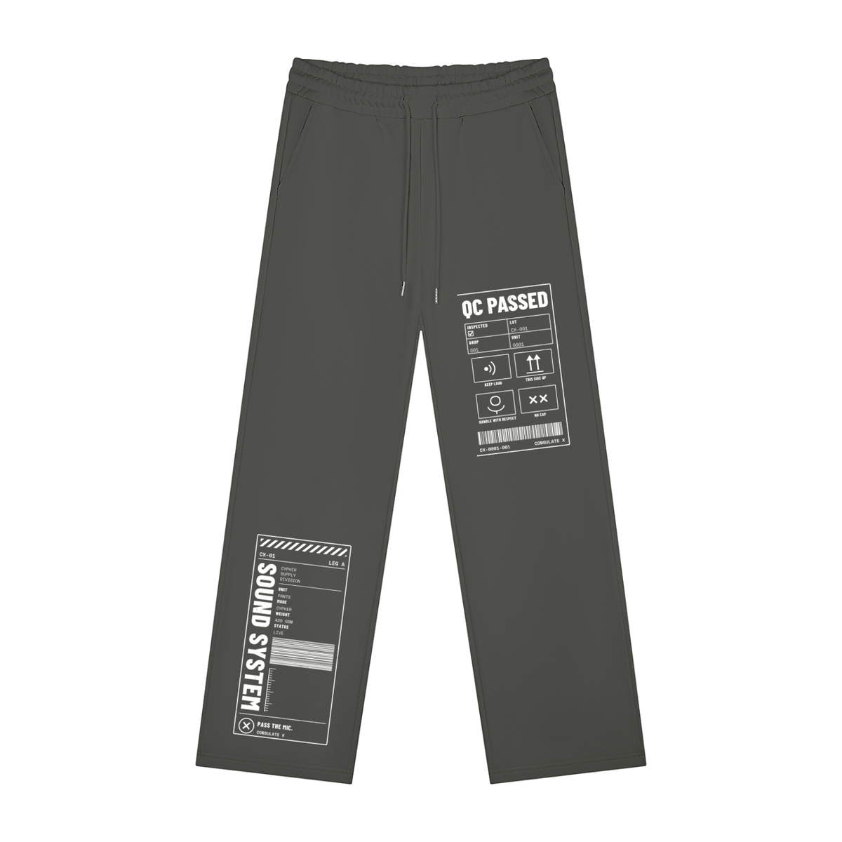 Sound System Heavyweight Sweatpants in Dark Gray, front