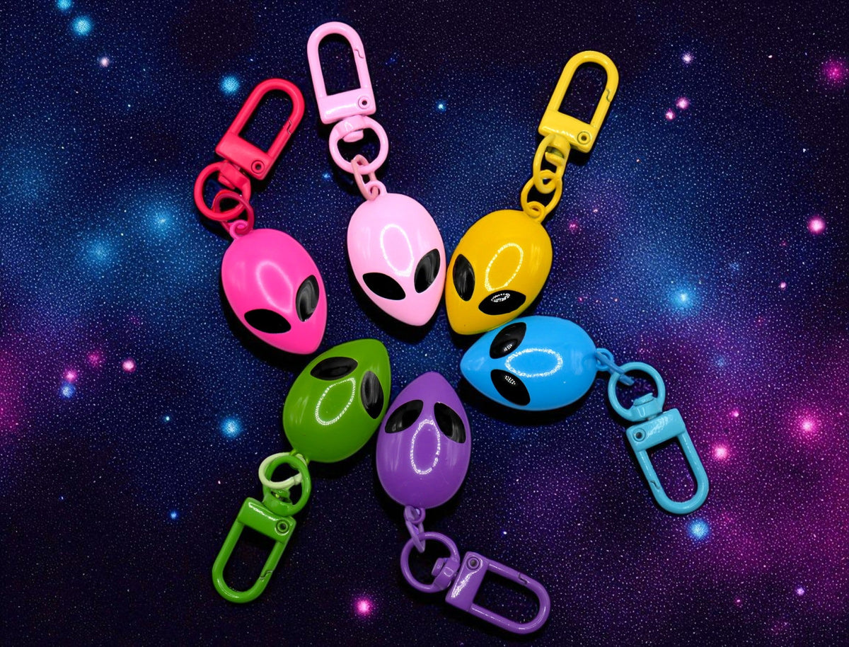 Neon Alien Metal Keychain and Bag Charm – Consulate X, view 1 of 4