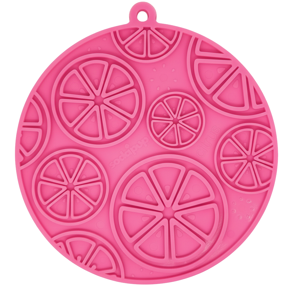 Citrus Design eMat - Enrichment Lick Mat For Dogs and Cats - with Suction Cups | USA Made – Consulate X, view 1 of 12