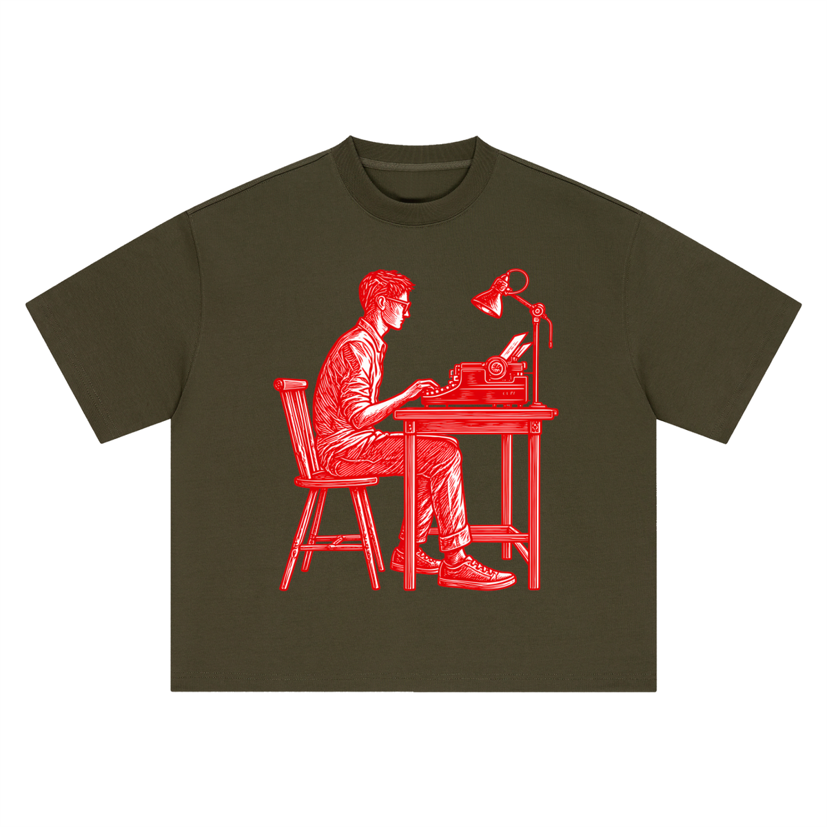 Night Shift Typist Heavyweight Tee – Consulate X, view 10 of 12