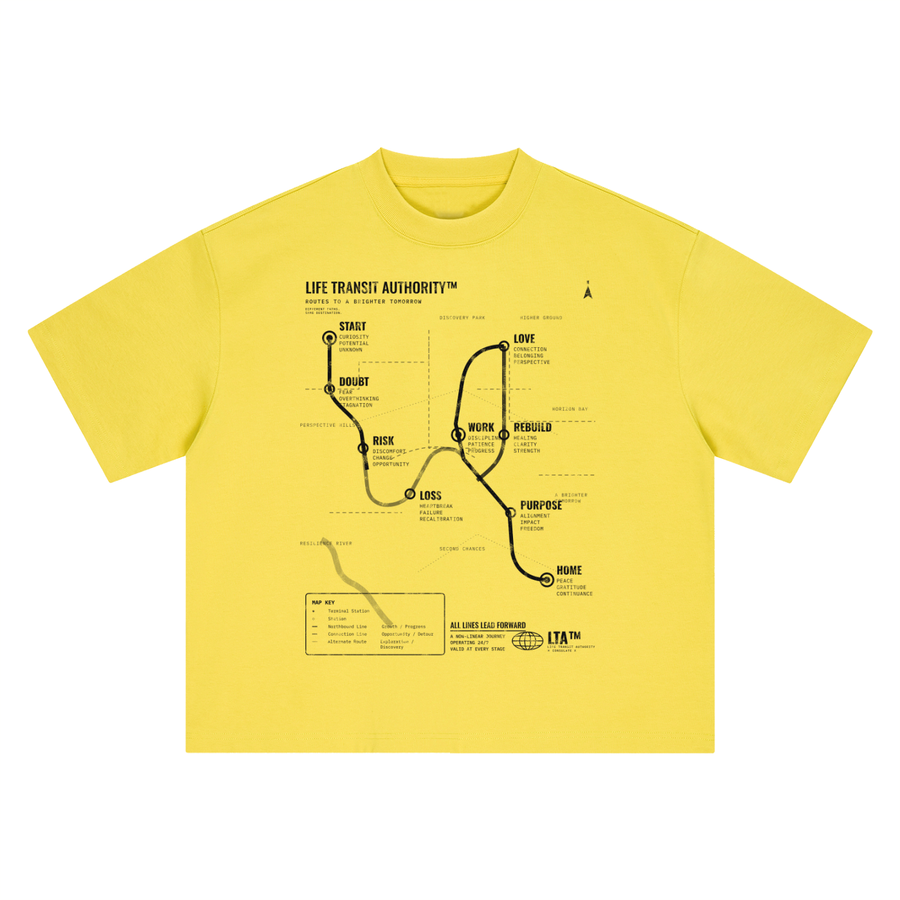 Life Transit Map Heavyweight Tee - White – Consulate X