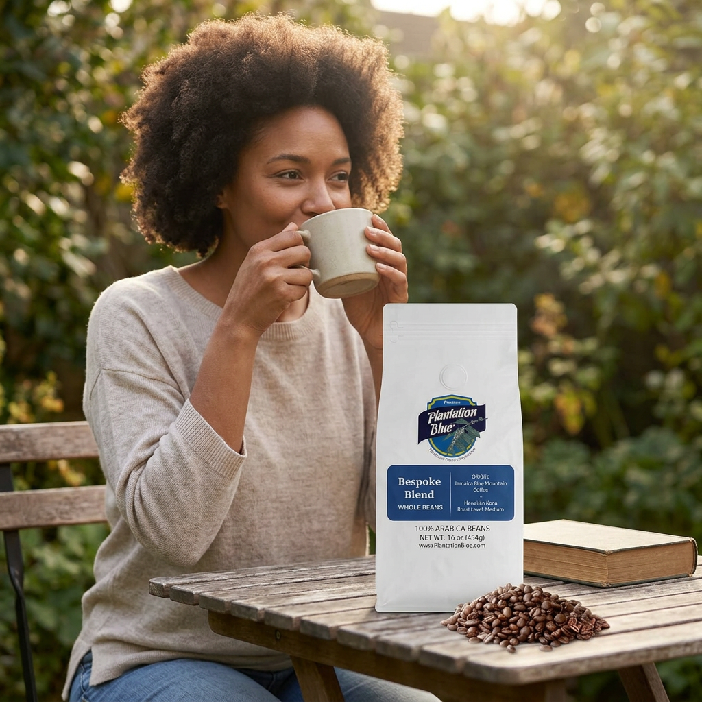 BESPOKE BLEND: Jamaica Blue Mountain + Hawaiian Kona Coffee (16oz Whole Beans) – Consulate X, view 3 of 5