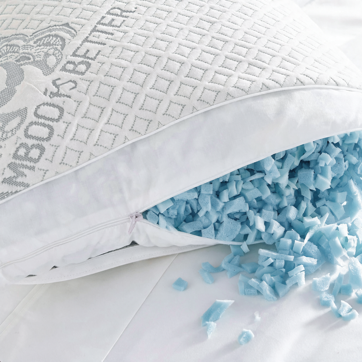 Adjustable Bamboo Cooling Pillow | Bed Pillows – Consulate X, view 2 of 7