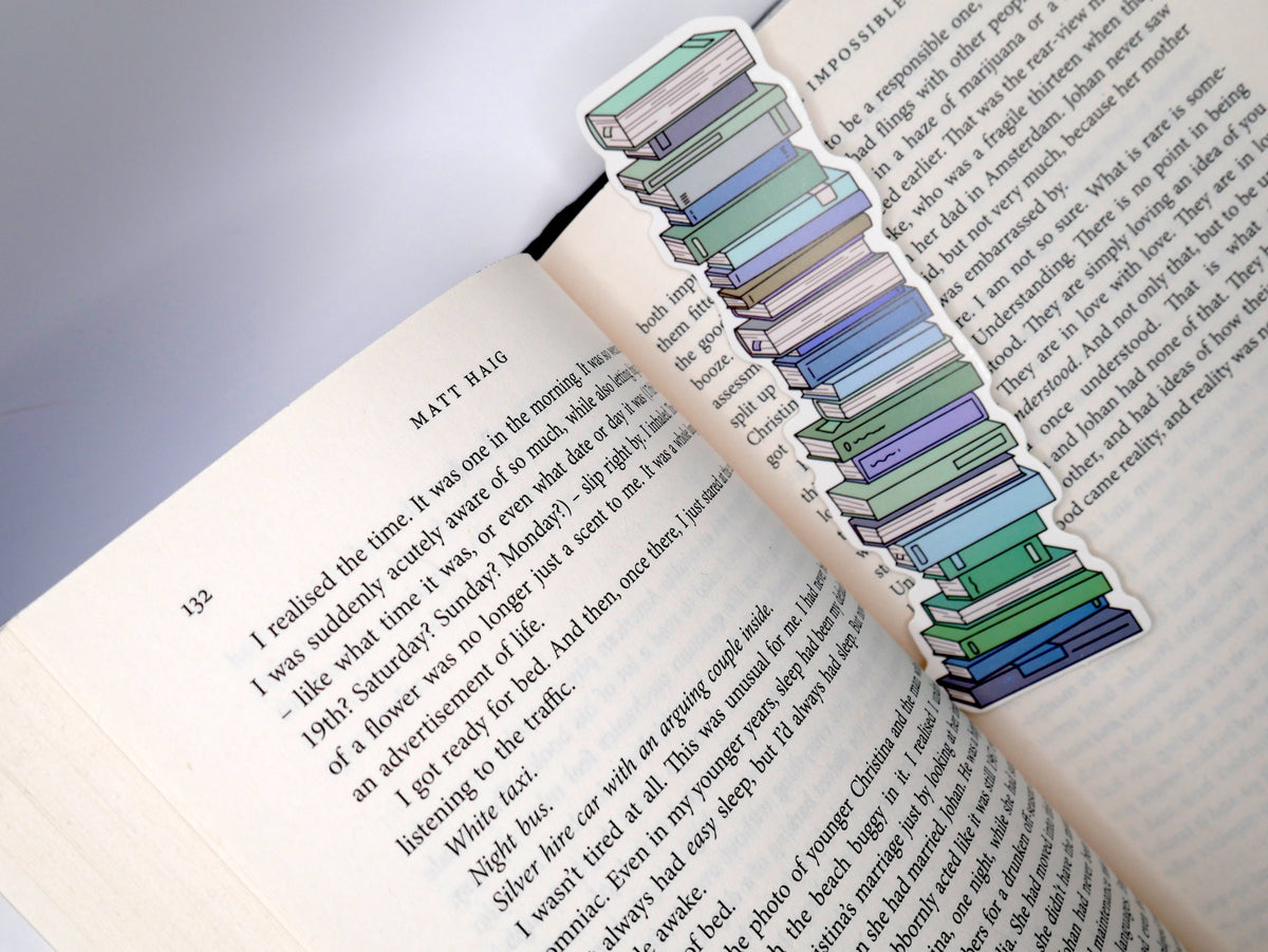 A Reader's Book Stack Paper Bookmarks (Set of 3) – Consulate X, view 2 of 3