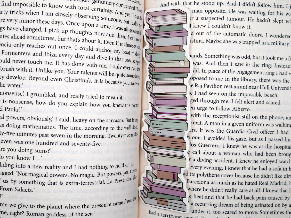 A Reader's Book Stack Paper Bookmarks (Set of 3) – Consulate X, view 1 of 3