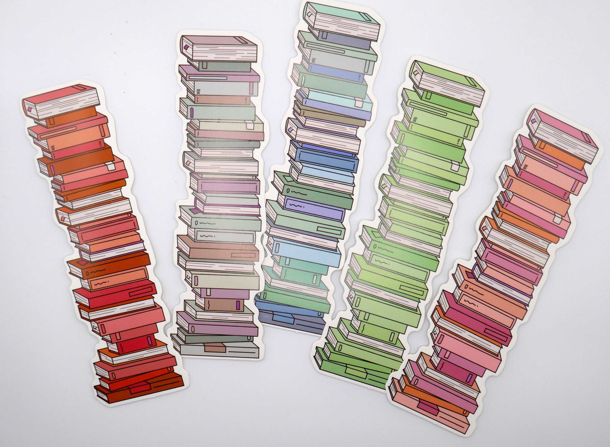 A Reader's Book Stack Paper Bookmarks (Set of 3) – Consulate X, view 3 of 3