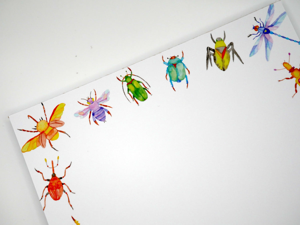 Artsy, Colorful Bugs & Insects 5x7" Notepad – Consulate X, view 2 of 6