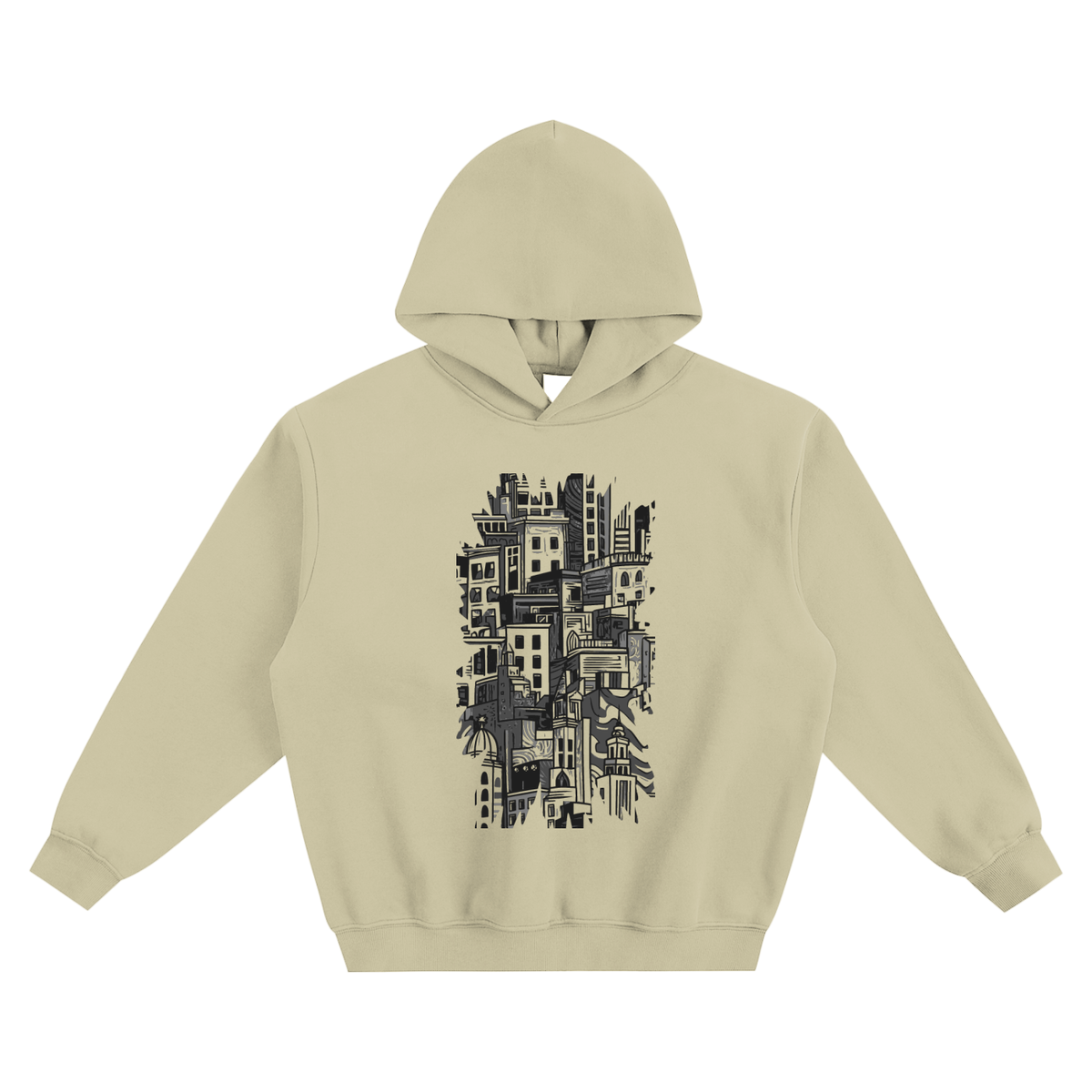 Stacked City Boxy Hoodie – Consulate X, view 7 of 7