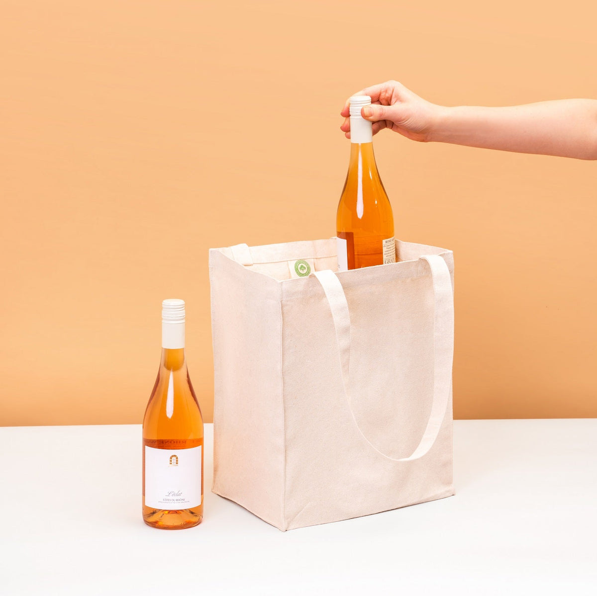 Canvas Wine Tote – Consulate X, view 1 of 4