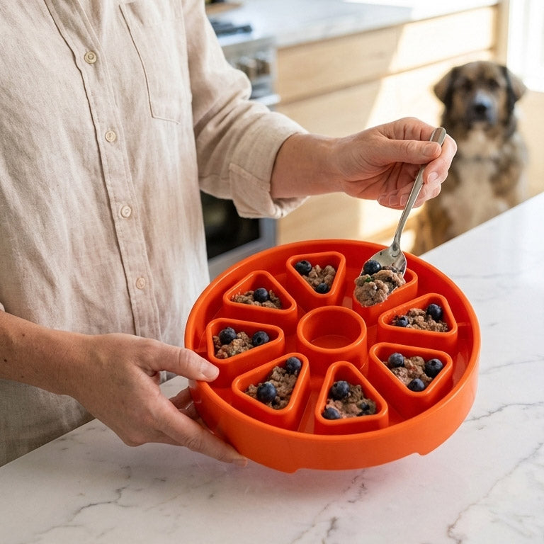 Citrus Softie eTray Shallow Slow Feeder Dog Bowl |  USA Made – Consulate X, view 4 of 5
