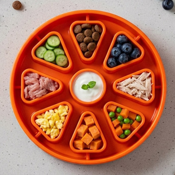 Citrus Softie eTray Shallow Slow Feeder Dog Bowl |  USA Made – Consulate X, view 2 of 5