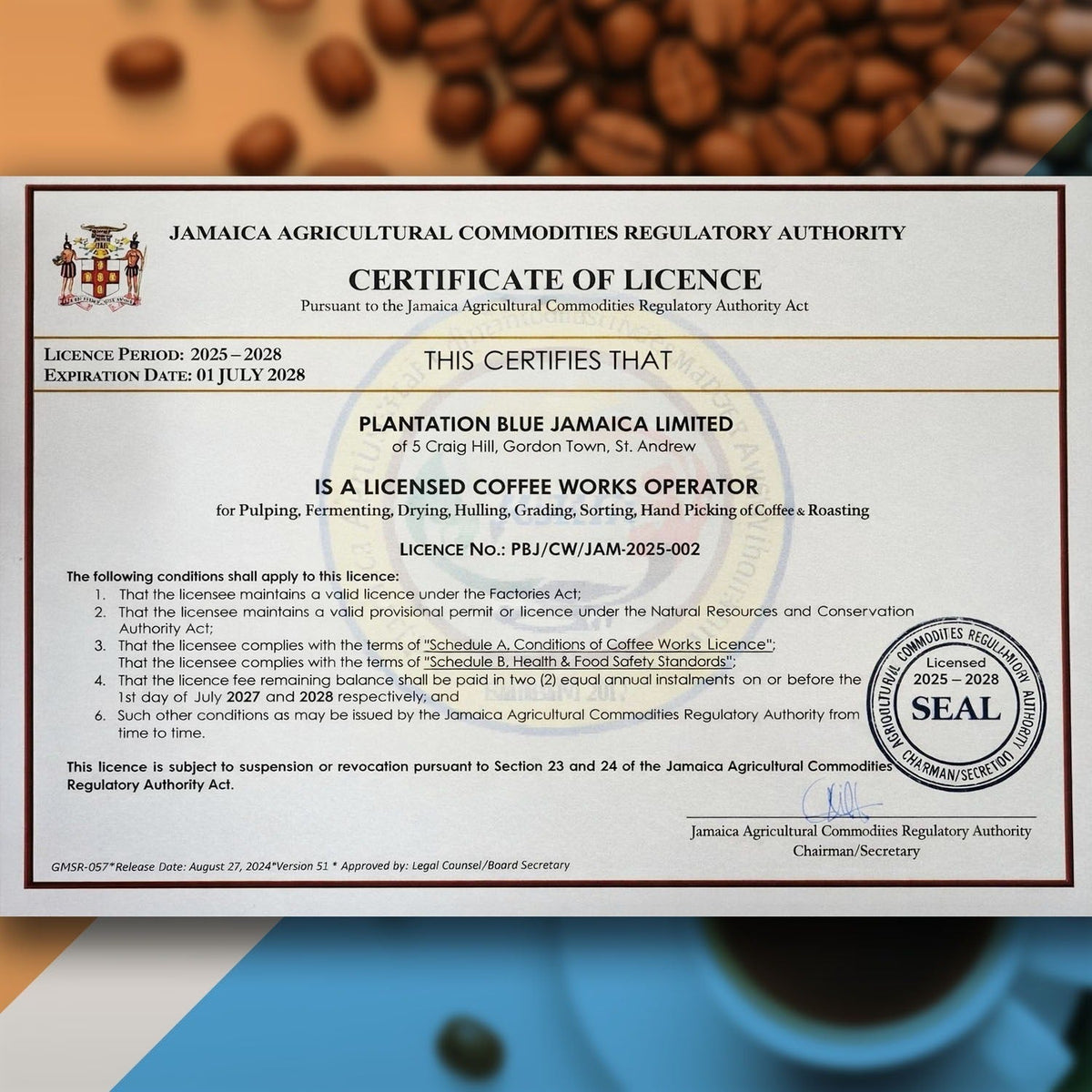 Plantation Blue® Jamaica Blue Mountain Coffee (16 oz - roasted and ground) – Consulate X, view 9 of 10