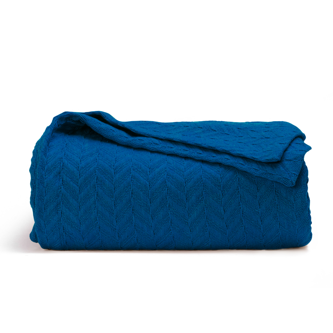 Herringbone Cotton Blanket – Consulate X, view 9 of 10