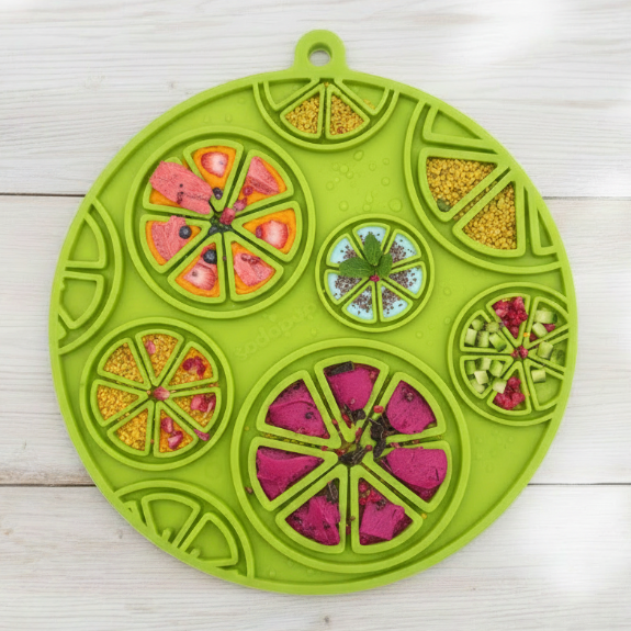 Citrus Design eMat - Enrichment Lick Mat For Dogs and Cats - with Suction Cups | USA Made – Consulate X, view 6 of 12