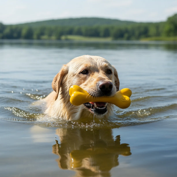 PUP-X Rubber Bone Dog Toy - Durable, Floats, Chew Toy for Large Dogs | USA – Consulate X, view 2 of 11
