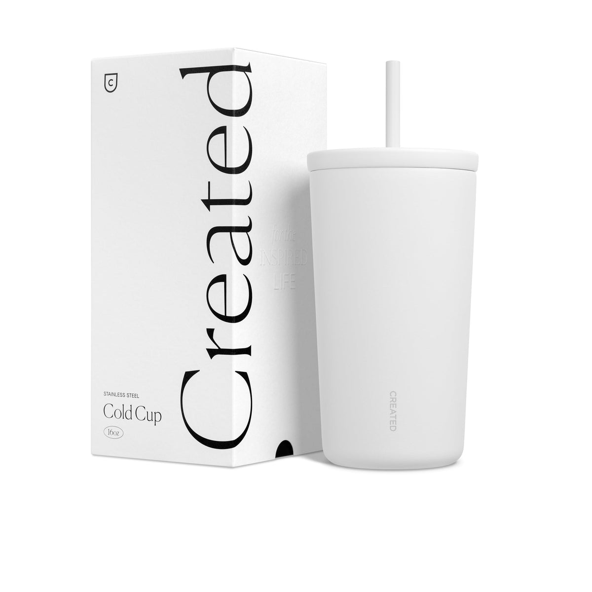 16oz Cold Cup - White – Consulate X, view 3 of 3