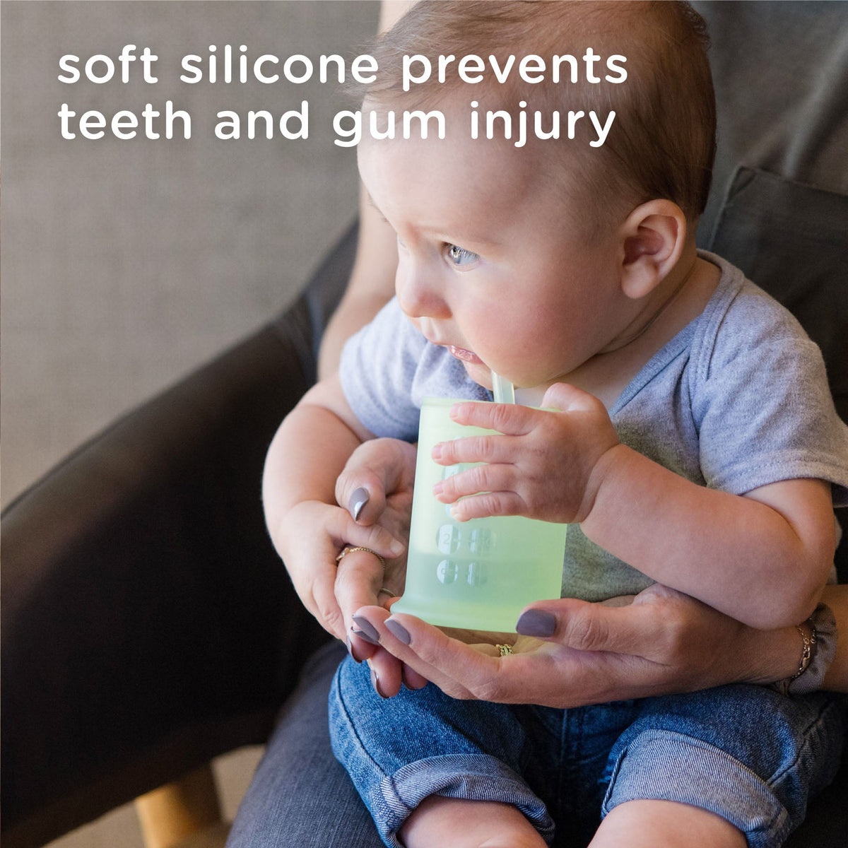 Infant Straw Cup, Silicone Training Cup with Straw Lid (5oz) – Consulate X, view 4 of 9