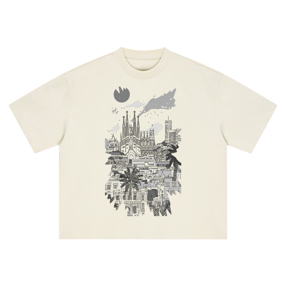 Barcelona Skyline Heavyweight Tee – Consulate X, view 12 of 16