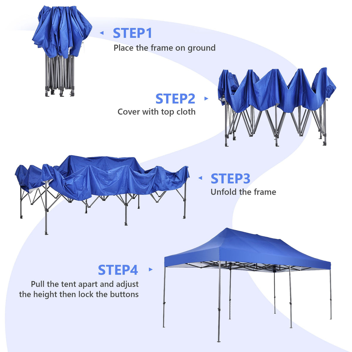 Ainfox10ft X20FT patio canopy Top Cover – Consulate X, view 3 of 4