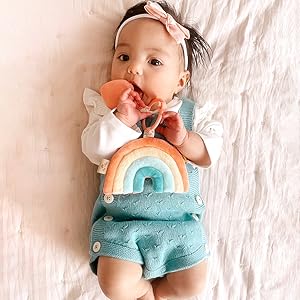 Baby Teether with Crinkle Sound & Ribbons, Great Gift For Newborn – Consulate X, view 10 of 19