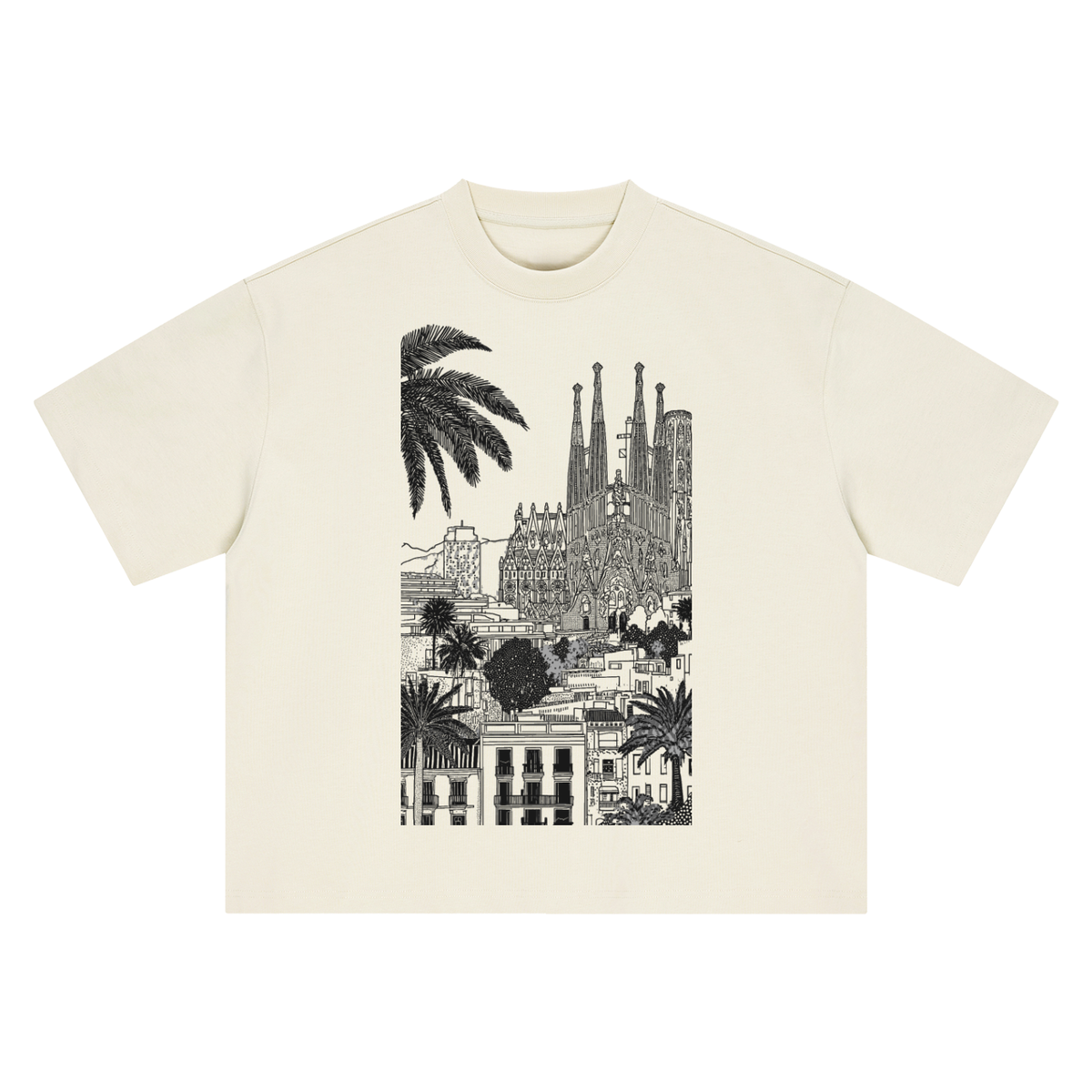 Barcelona Palms Heavyweight Tee – Consulate X, view 12 of 16