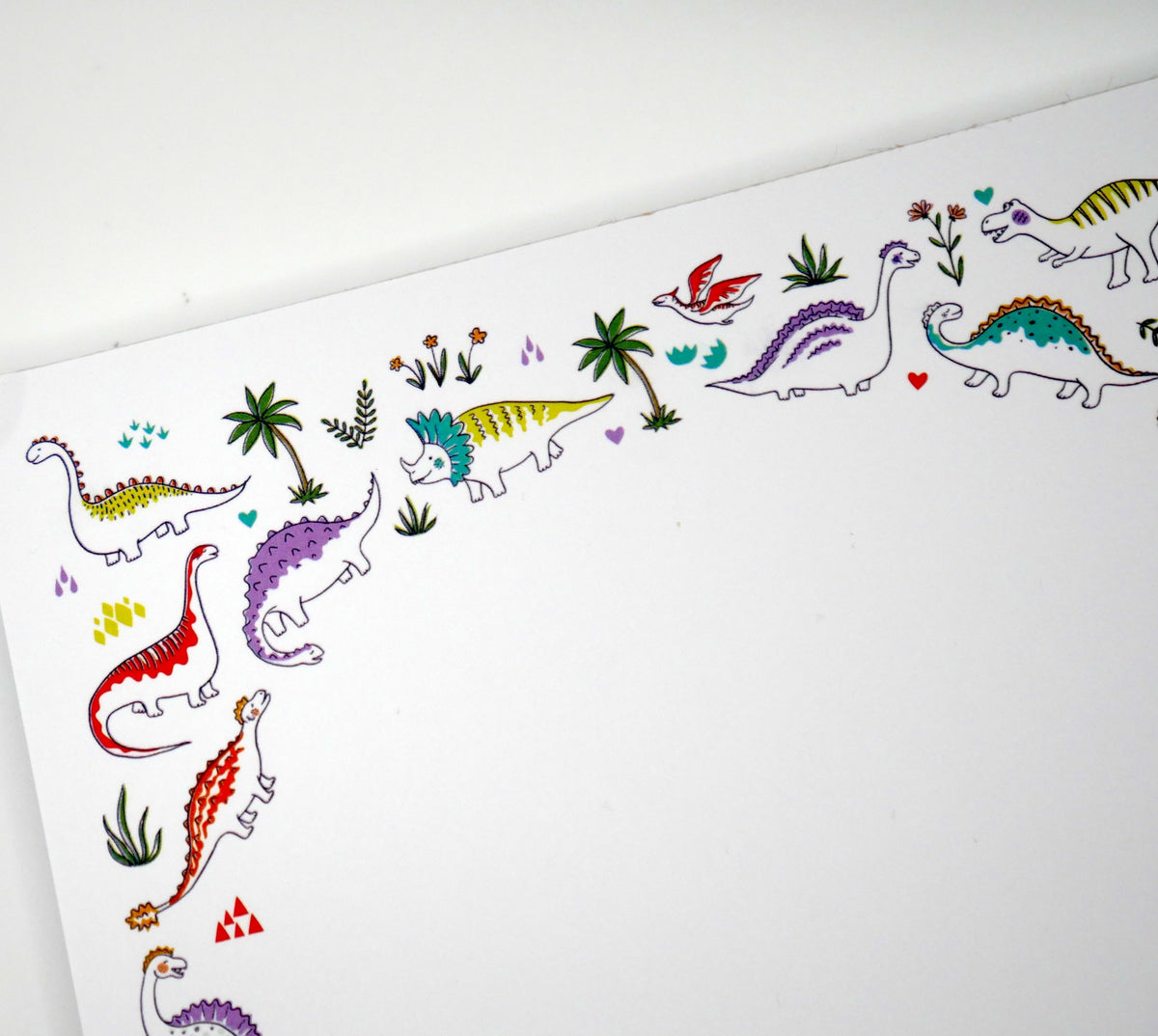 Bright, Colorful, & Fun Dinosaur 5x7" Notepad – Consulate X, view 2 of 5