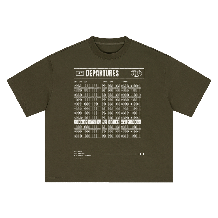 Departures Board Heavyweight Tee – Consulate X
