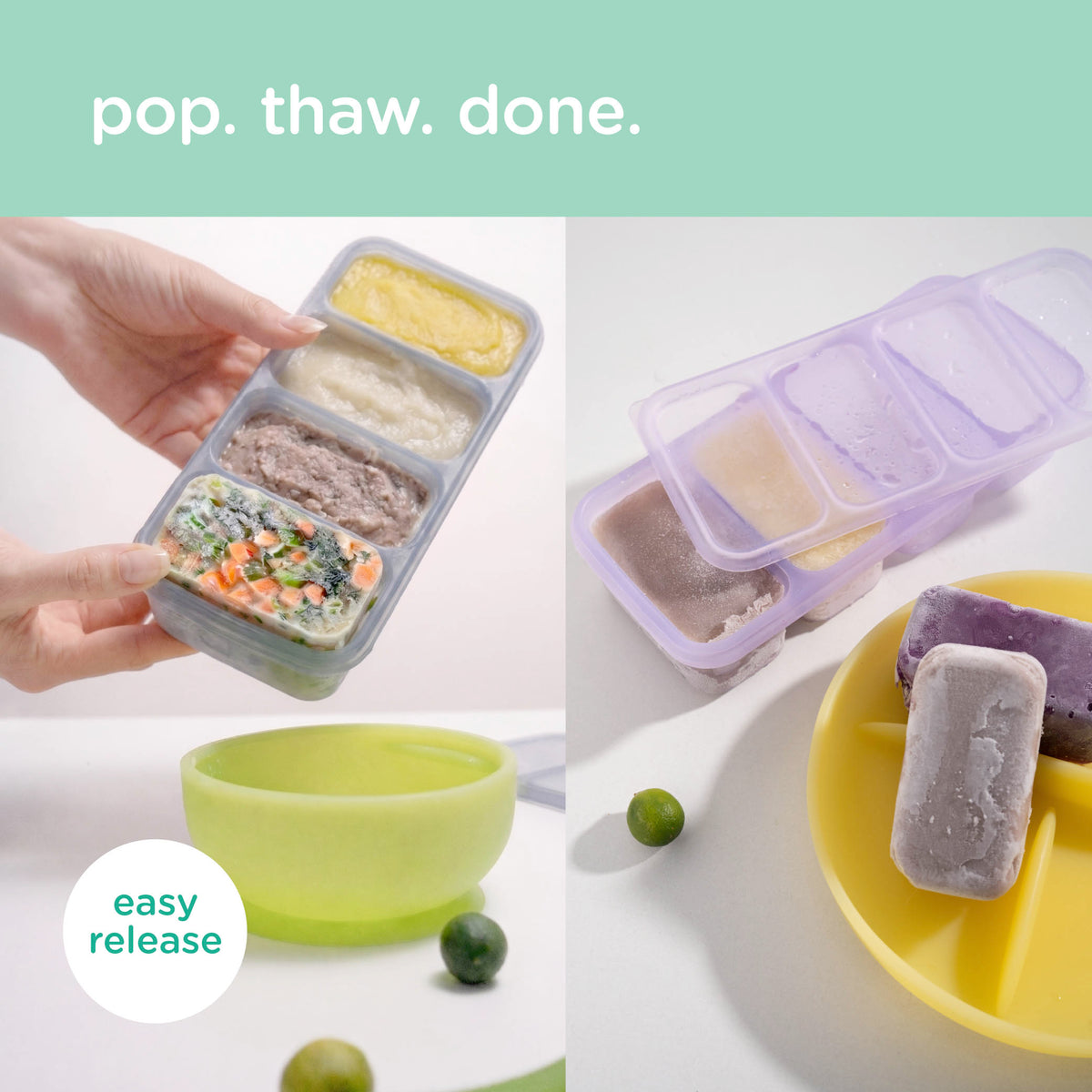 Silicone Baby Food Freezer Tray, 1/2 Cup Portions, with Lid – Consulate X, view 10 of 13