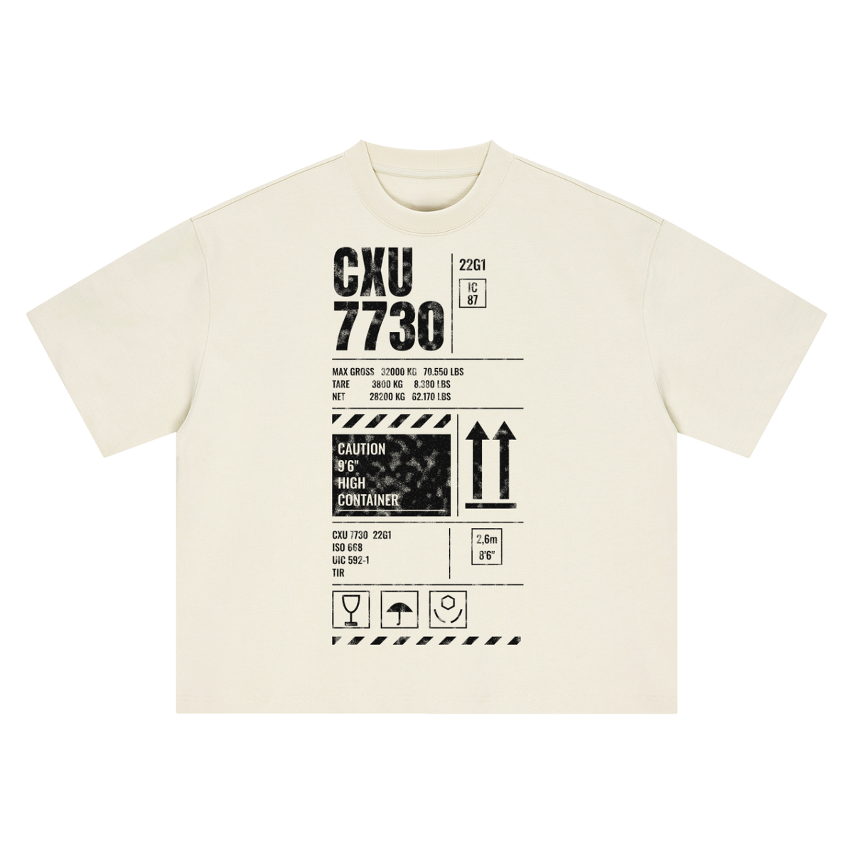 CXU 7730 Container Heavyweight Tee - White – Consulate X, view 5 of 8