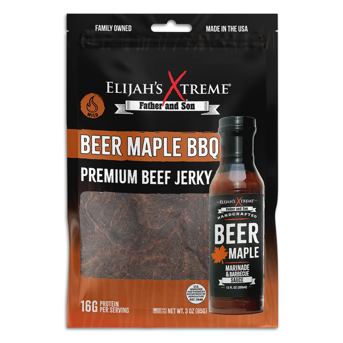 Beer Maple BBQ Beef Jerky – Consulate X, view 1 of 5