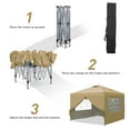 Ainfox 10 x 10 ft Pop up Canopy Tent with Sidewalls,Instant Outdoor Canopies,Shade Tents with Carrying Bag – Consulate X, view 9 of 18