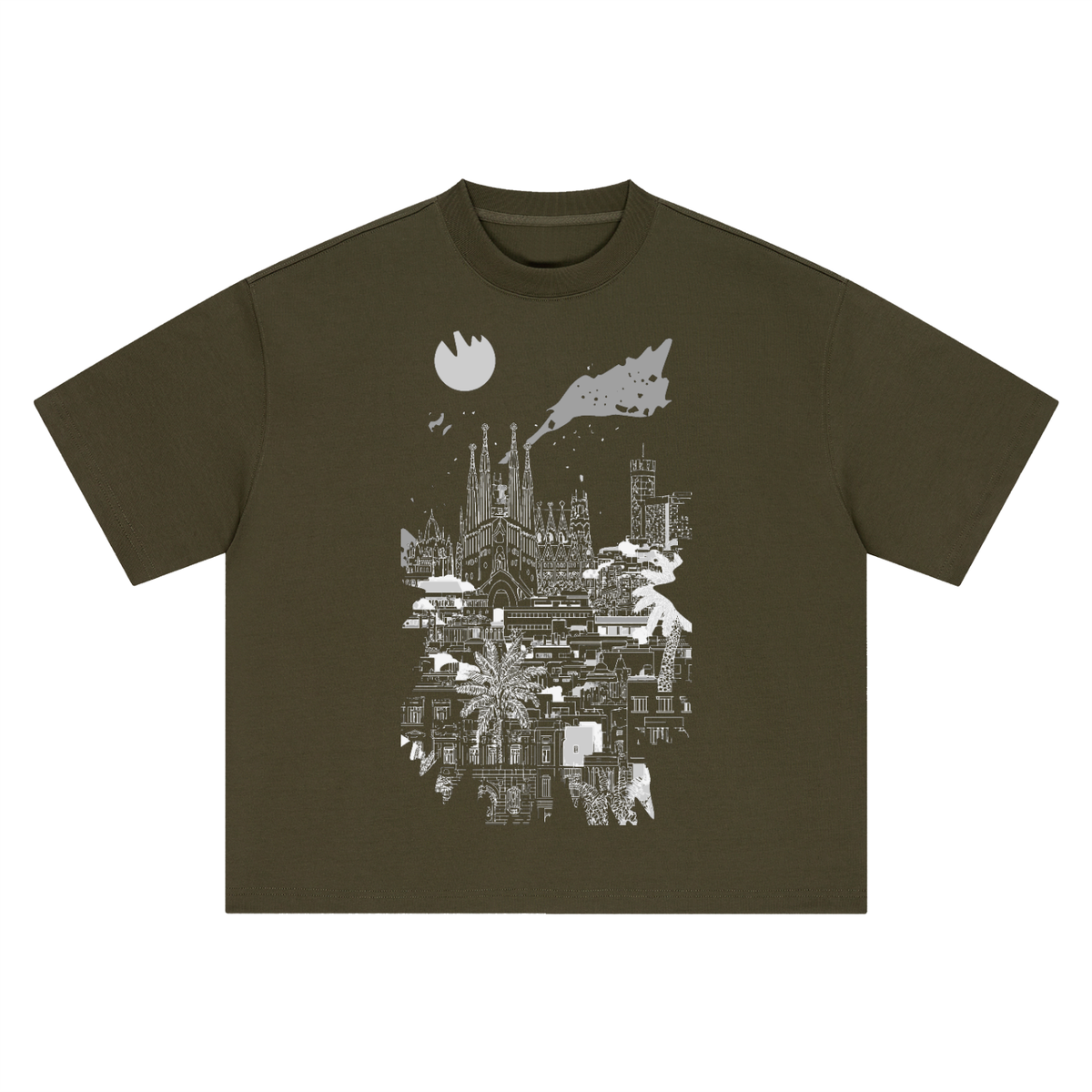 Barcelona Skyline Heavyweight Tee – Consulate X, view 3 of 16