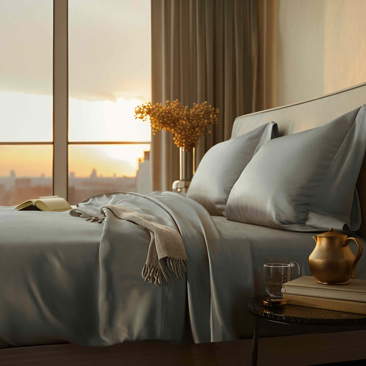 Luxe Australian Sateen Pillowcase Set – Consulate X, view 12 of 53