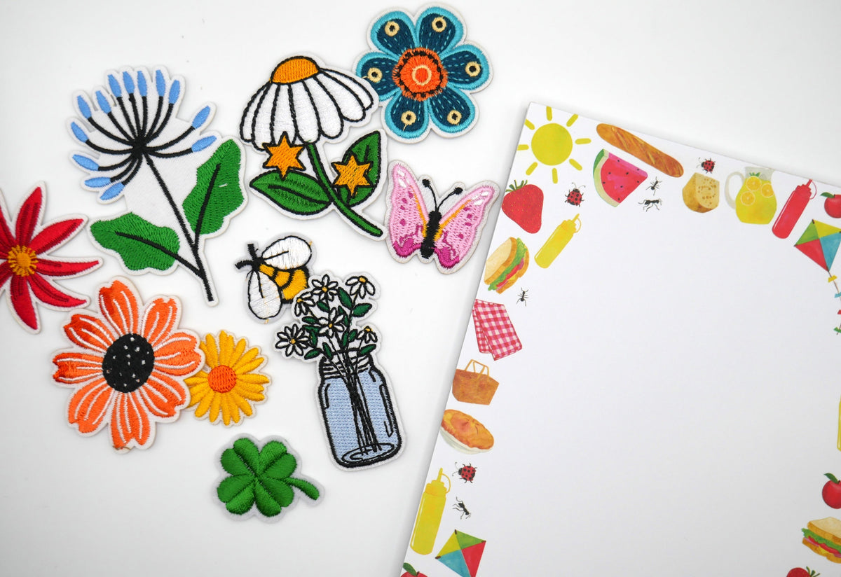 Flower Power Iron-On Embroidered Patches (Set of 5) – Consulate X, view 3 of 3