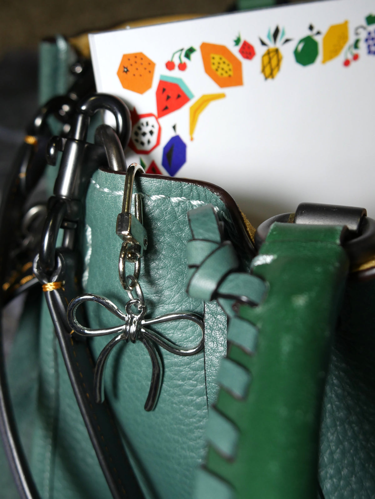 Coquette Silver Bow Metal Keychain and Bag Charm – Consulate X, view 3 of 4