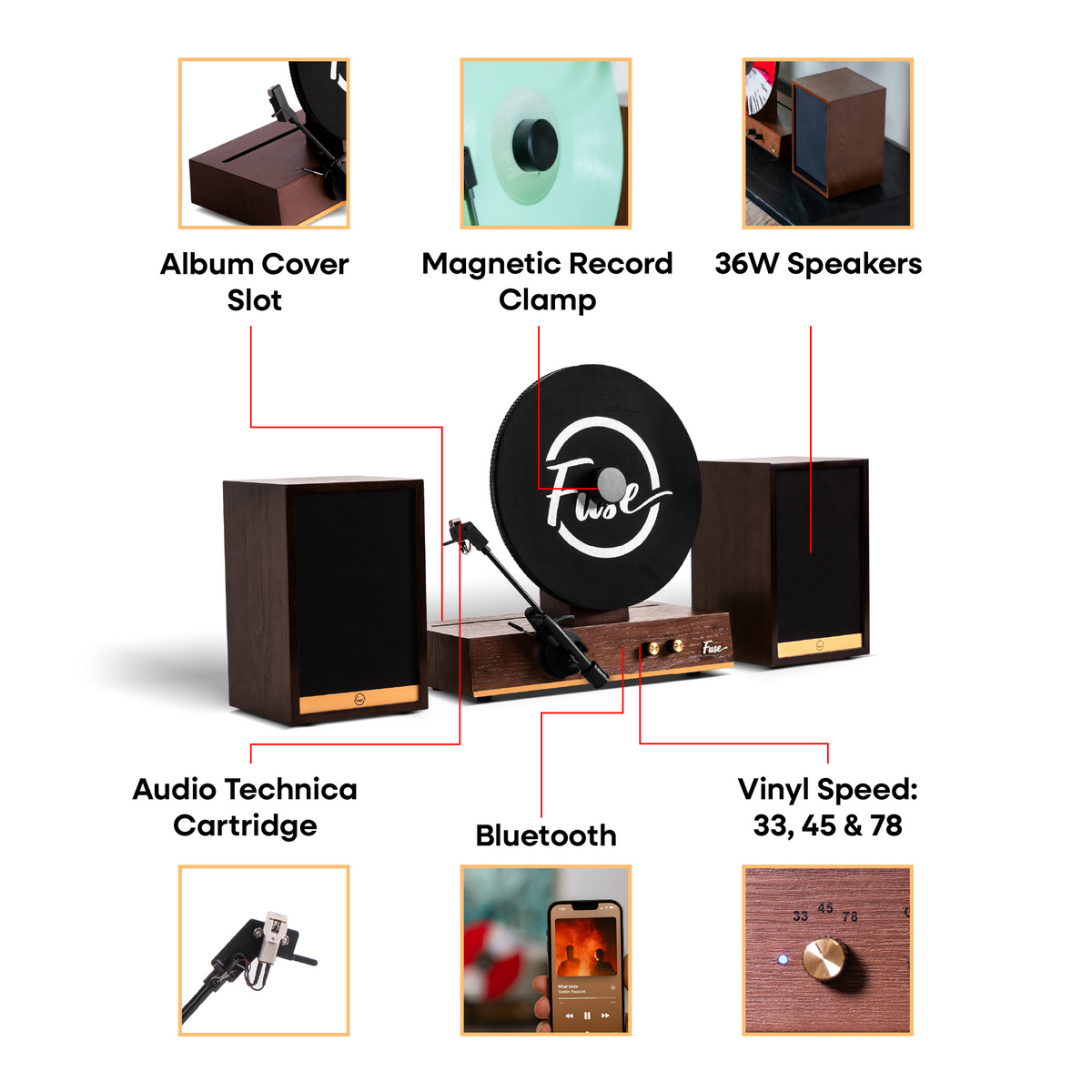 Fuse Audio GLD Vertical Vinyl Record Player – Consulate X, view 3 of 14