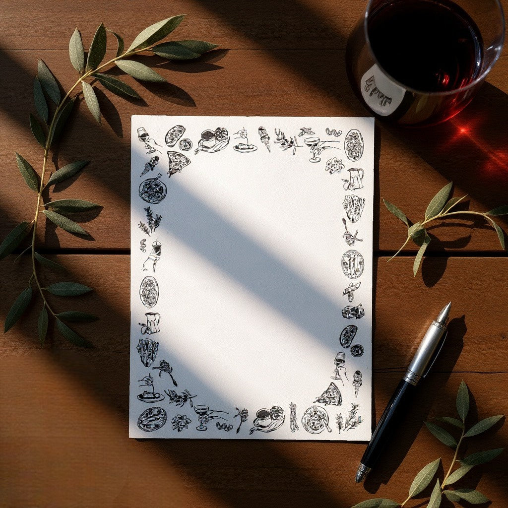 Girl Dinner Foodie 5x7" Notepad: Food, Pasta, Wine & More – Consulate X, view 1 of 7