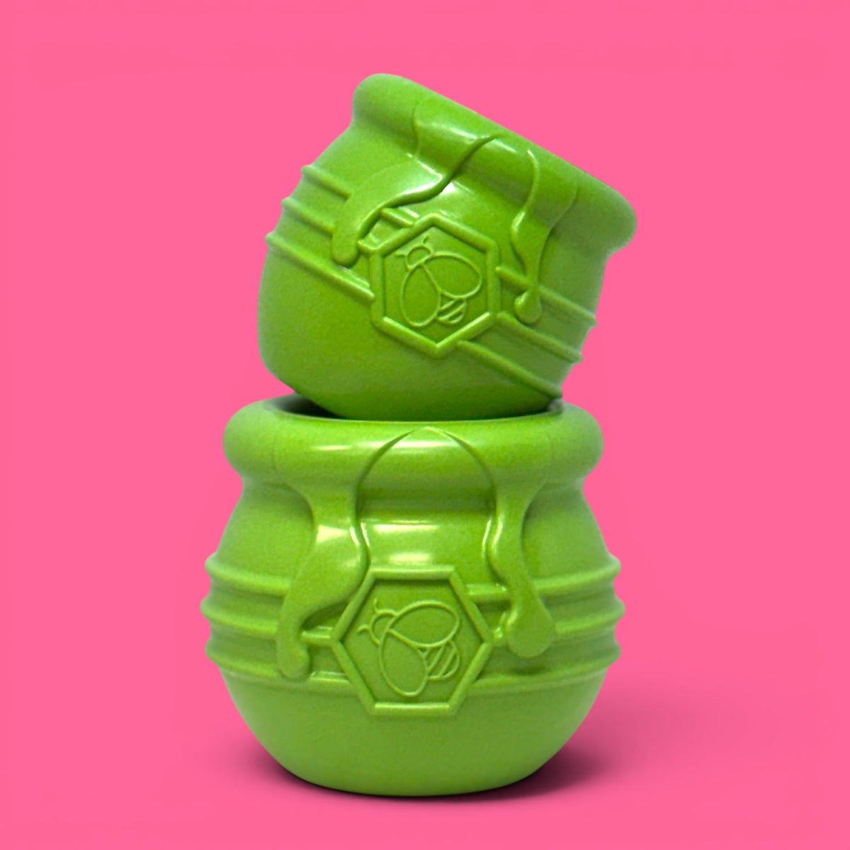 Honey Pot Dog eCup Treat Dispenser | Durable PUP-X Rubber Enrichment Toy | USA Made - Limited Edition Apple Green – Consulate X, view 3 of 9