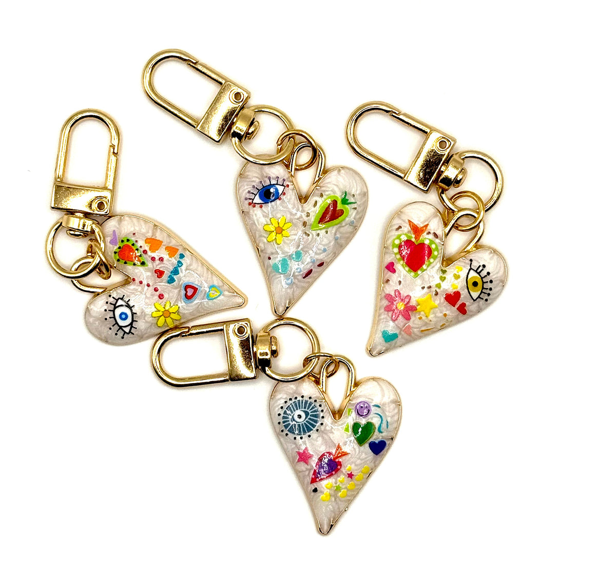 Artsy Heartsy Heart Keychain and Bag Charm – Consulate X, view 3 of 4
