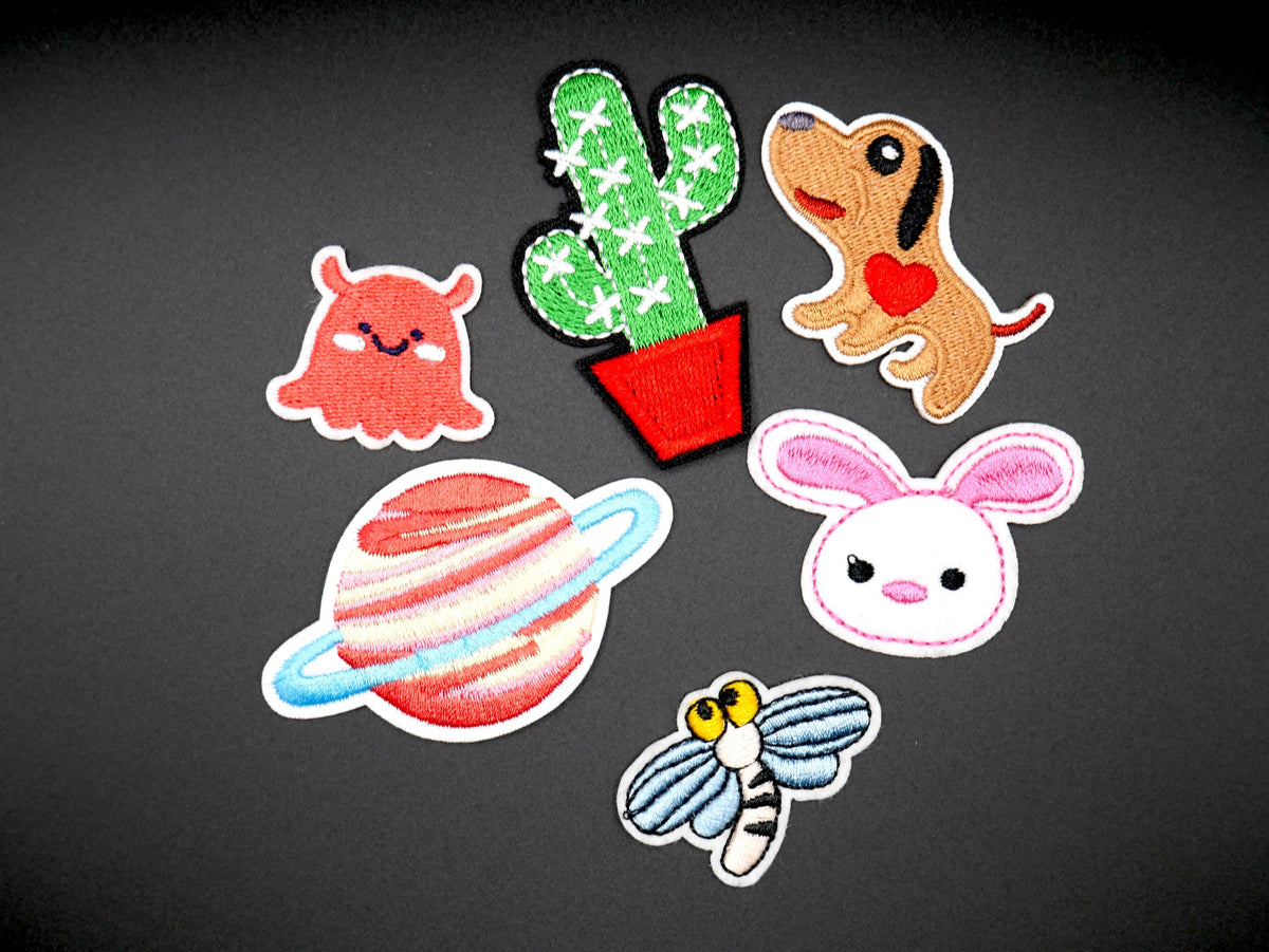 Fun Iron-On Embroidered Patches (Set of 5) – Consulate X, view 2 of 4