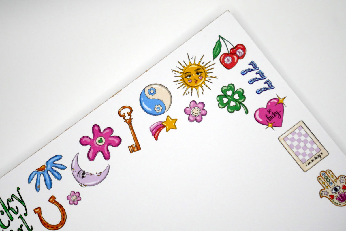 Lucky Girl Good Luck Charms 5x7" Notepad – Consulate X, view 3 of 6