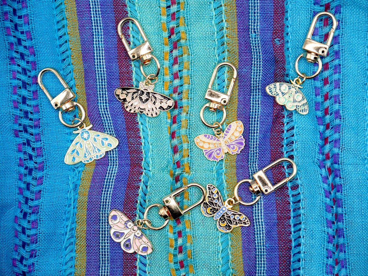 Celestial Moth Metal Keychain and Bag Charm – Consulate X, view 3 of 3