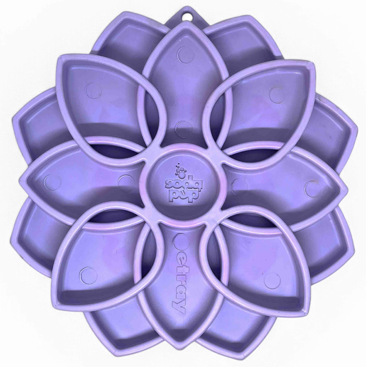 Mandala Softie eTray Shallow Slow Feeder Dog Bowl with Suction Cups |  USA Made – Consulate X, view 1 of 10