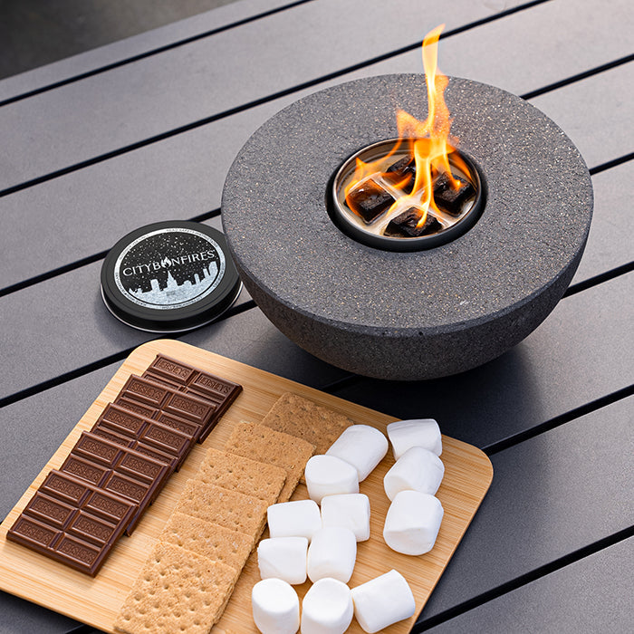 Concrete Semi-Round Fire Pit – Consulate X, view 2 of 8