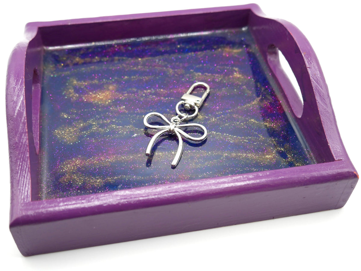 Coquette Silver Bow Metal Keychain and Bag Charm – Consulate X, view 1 of 4