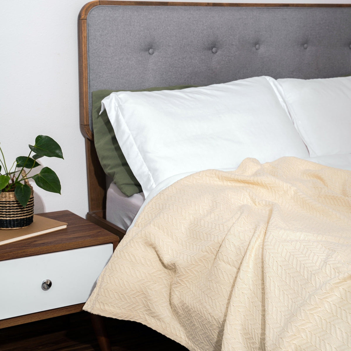 Herringbone Cotton Blanket – Consulate X, view 6 of 10