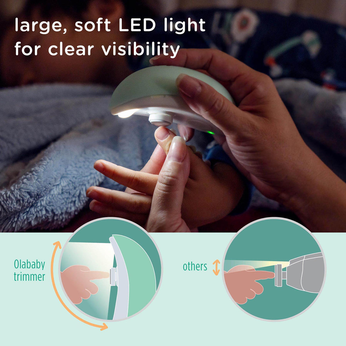Electric Baby Nail Trimmer That Files, No Blade, Newborn+ – Consulate X, view 3 of 7